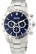 Buy Hugo Boss Mens Chronograph Quartz Stainless Steel Blue Dial 46mm Watch - 1512963 in Pakistan