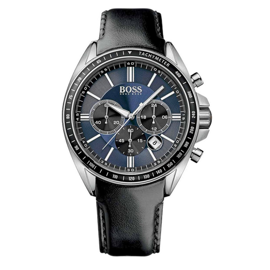 Buy Hugo Boss Drivers Blue Dial Black Leather Strap Watch for Men - 1513077 in Pakistan