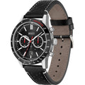 Buy Hugo Boss Allure Chronograph Black Dial Black Leather Strap Mens Watch 45mm 5atm - 1513920 in Pakistan