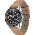 Buy Hugo Boss Mens Chronograph Quartz Leather Strap Black Dial 44mm Watch - 1513964 in Pakistan
