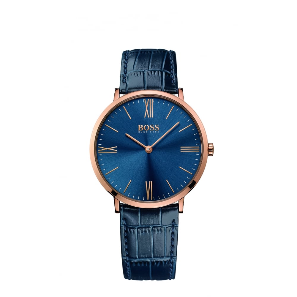 Buy Hugo Boss Mens Quartz Blue Leather Strap Blue Dial 40mm Watch - 1513371 in Pakistan