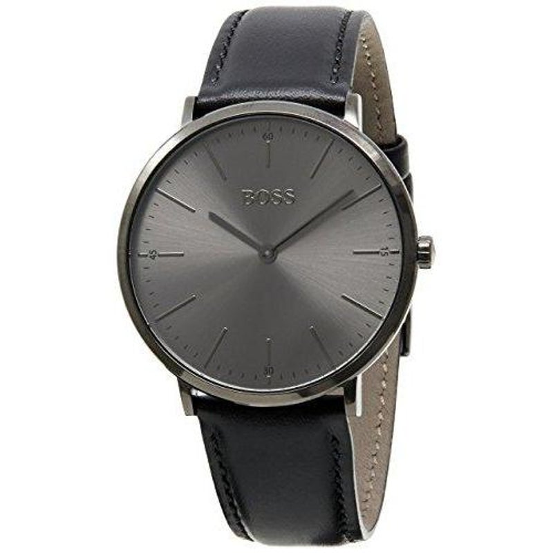 Buy Hugo Boss Mens Quartz Black Leather Strap Grey Dial 40mm Watch - 1513540 in Pakistan