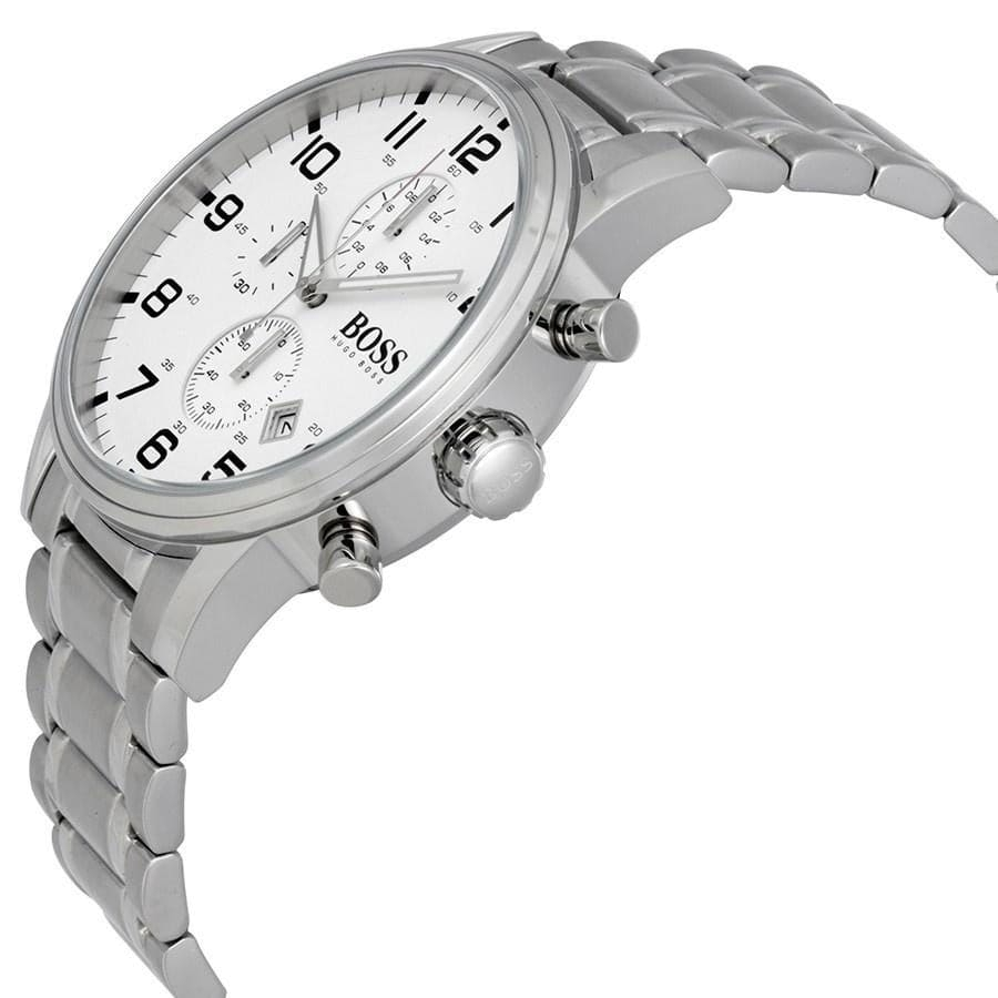 Buy Hugo Boss Mens Quartz Stainless Steel White Dial 44mm Watch - 1513182 in Pakistan