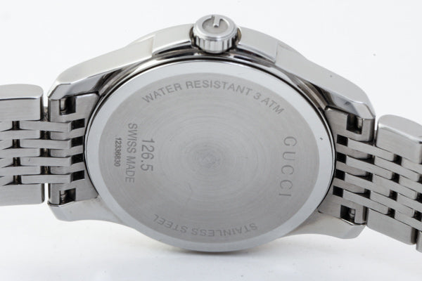 Buy Gucci G Timeless Mother of Pearl Dial with Diamonds Silver Steel Strap Watch for Women - YA126506 in Pakistan