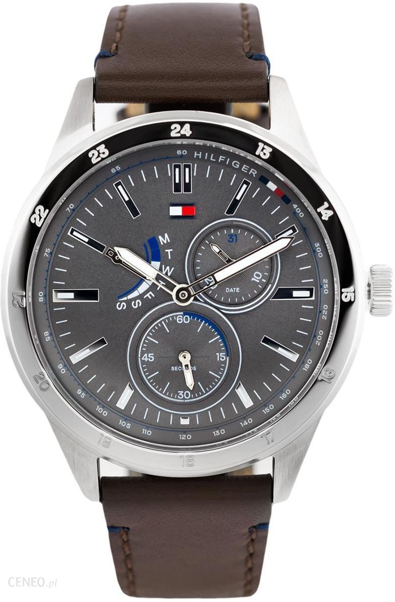 Buy Tommy Hilfiger Austin Grey Dial Brown Leather Strap Watch for Men - 1791637 in Pakistan