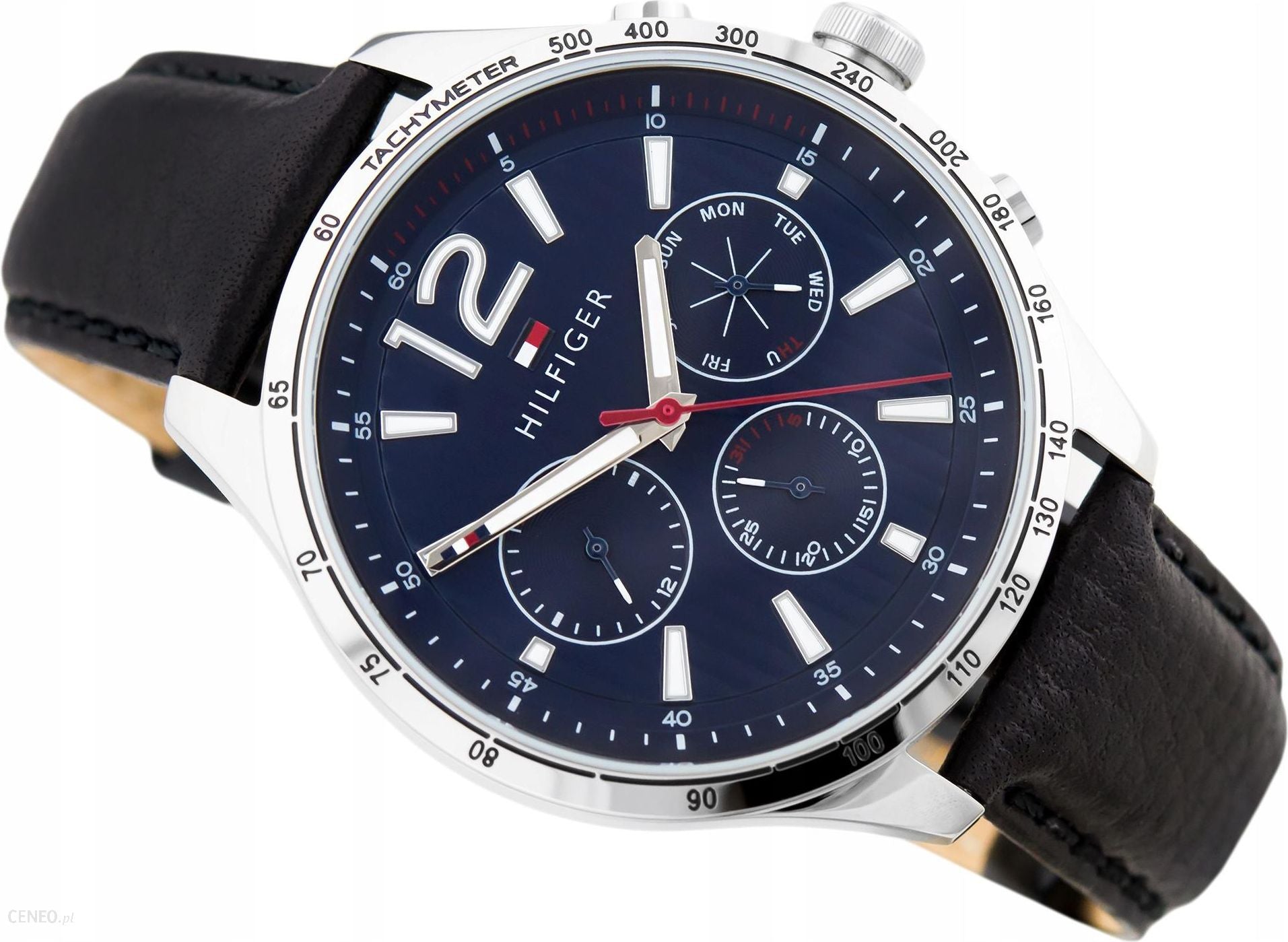 Buy Tommy Hilfiger Mens Quartz Leather Strap Blue Dial 44mm Watch - 1791468 in Pakistan