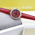 Buy Michael Kors Mini Parker Red Dial Red Leather Strap Ladies Watch - Mk6451 in Pakistan