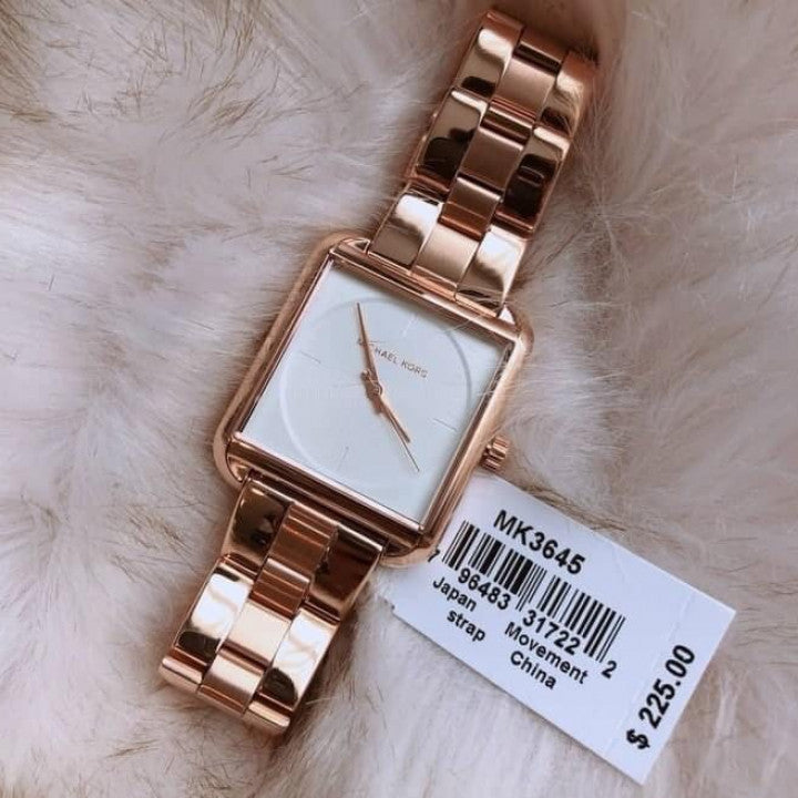 Buy Michael Kors Lake White Dial Rose Gold Stainless Steel Strap Ladies Watch - Mk3645 in Pakistan