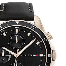 Buy Tommy Hilfiger Mens Quartz Leather Strap Black Dial 44mm Watch - 1791836 in Pakistan