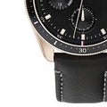 Buy Tommy Hilfiger Mens Quartz Leather Strap Black Dial 44mm Watch - 1791836 in Pakistan