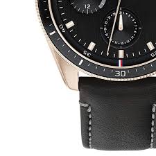 Buy Tommy Hilfiger Mens Quartz Leather Strap Black Dial 44mm Watch - 1791836 in Pakistan