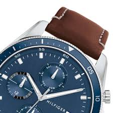 Buy Tommy Hilfiger Mens Quartz Leather Strap Blue Dial 44mm Watch - 1791837 in Pakistan