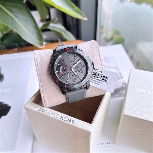 Buy Michael Kors Mens Quartz Silicone Strap Grey Dial 44mm Watch - Mk7164 in Pakistan