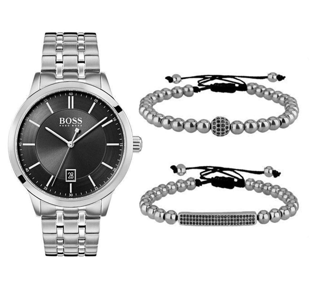 Buy Hugo Boss Mens Chronograph Quartz Stainless Steel Black Dial 41mm Watch - 1513614 in Pakistan