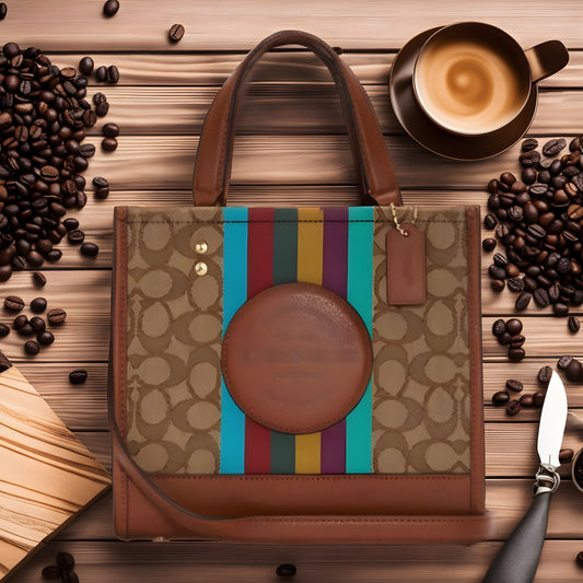 Buy Coach Dempsey Carryall In Signature Jacquard With Stripe And Coach Patch Bag Small in Pakistan