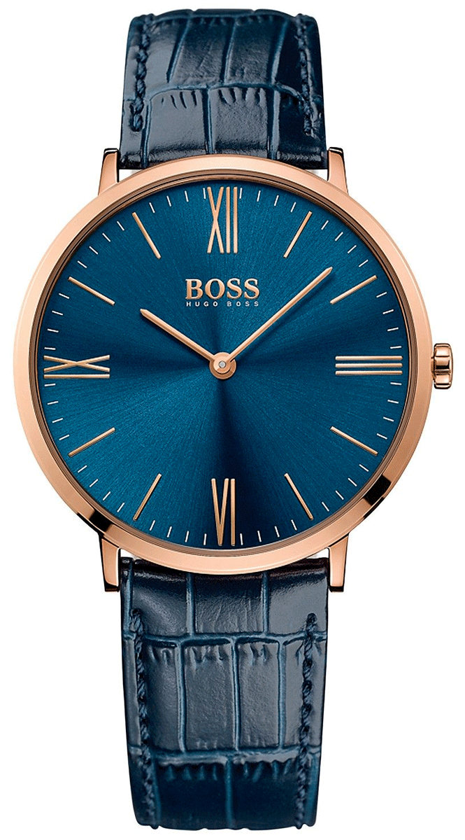 Buy Hugo Boss Mens Quartz Blue Leather Strap Blue Dial 40mm Watch - 1513371 in Pakistan