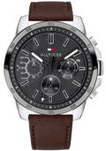 Buy Tommy Hilfiger Mens Quartz Leather Strap Grey Dial 48mm Watch - 1791562 in Pakistan