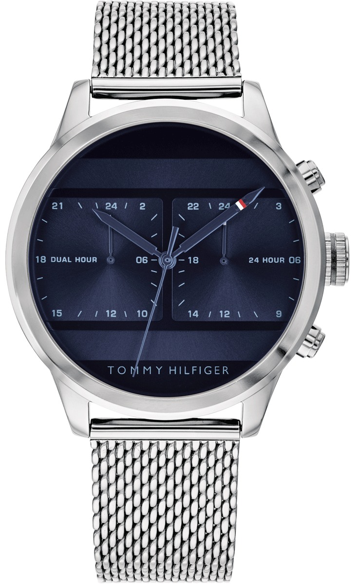 Buy Tommy Hilfiger Mens Quartz Stainless Steel Blue Dial 44mm Watch - 1791596 in Pakistan
