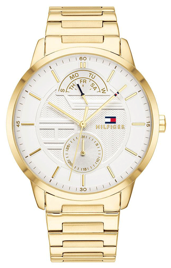 Buy Tommy Hilfiger Mens Quartz Stainless Steel White Dial 44mm Watch - 1791609 in Pakistan