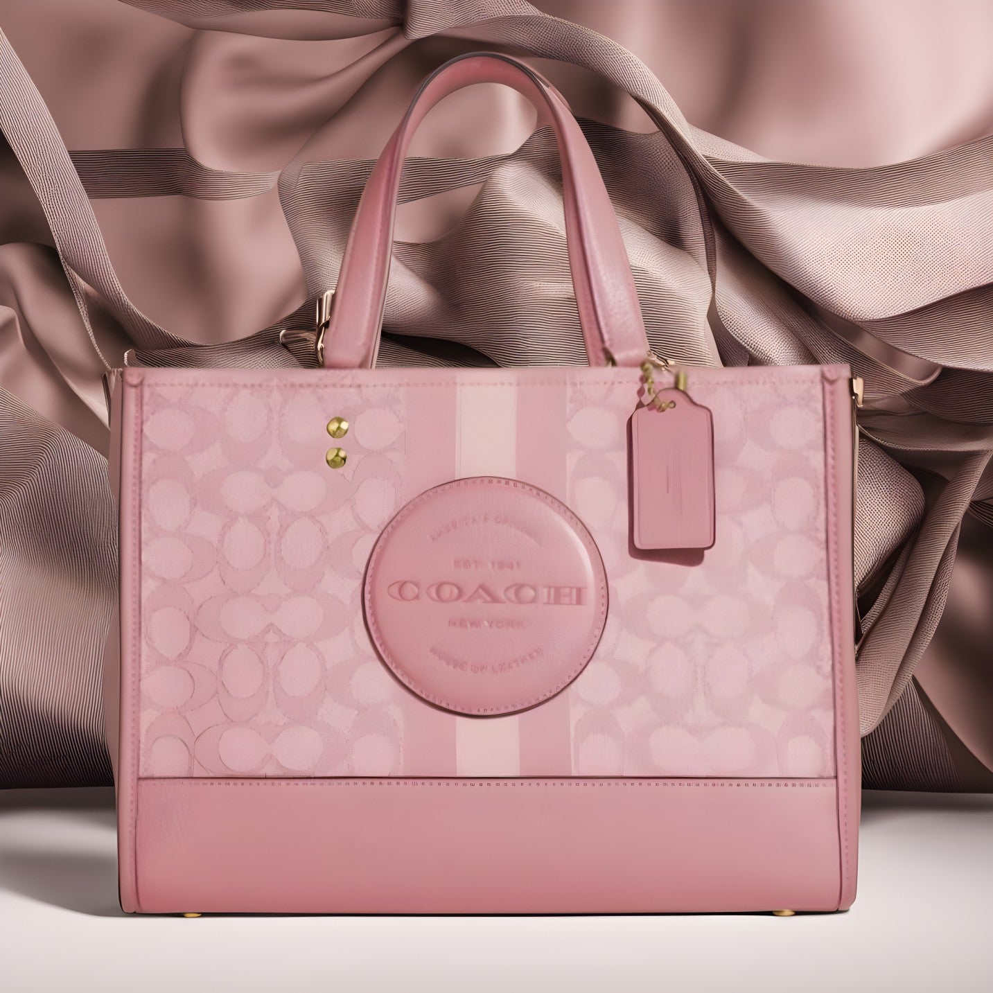 Buy Coach Dempsey Carryall In Signature Jacquard With Stripe And Coach Patch Bag Small in Pakistan