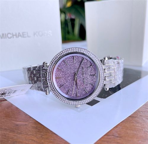 Buy Michael Kors Darci Crystal Purple Dial Silver Stainless Steel Strap Women's Watch - Mk3850 in Pakistan