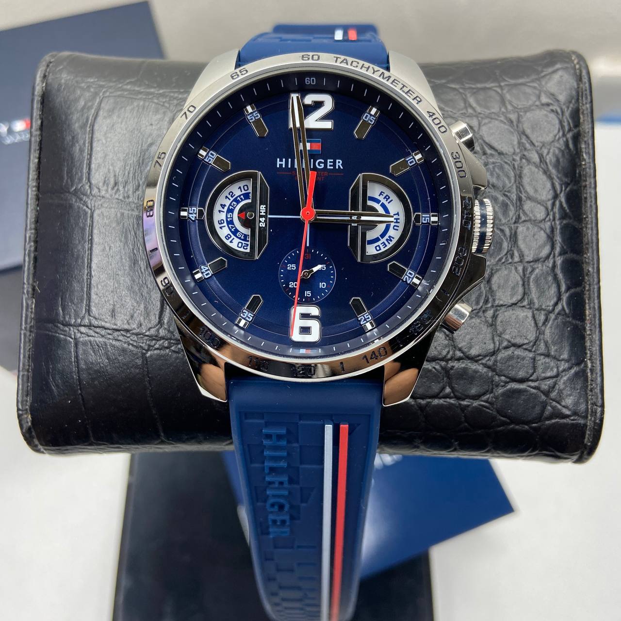 Buy Tommy Hilfiger Mens Quartz Blue Silicone Strap Blue Dial 46mm Watch - 1791476 in Pakistan