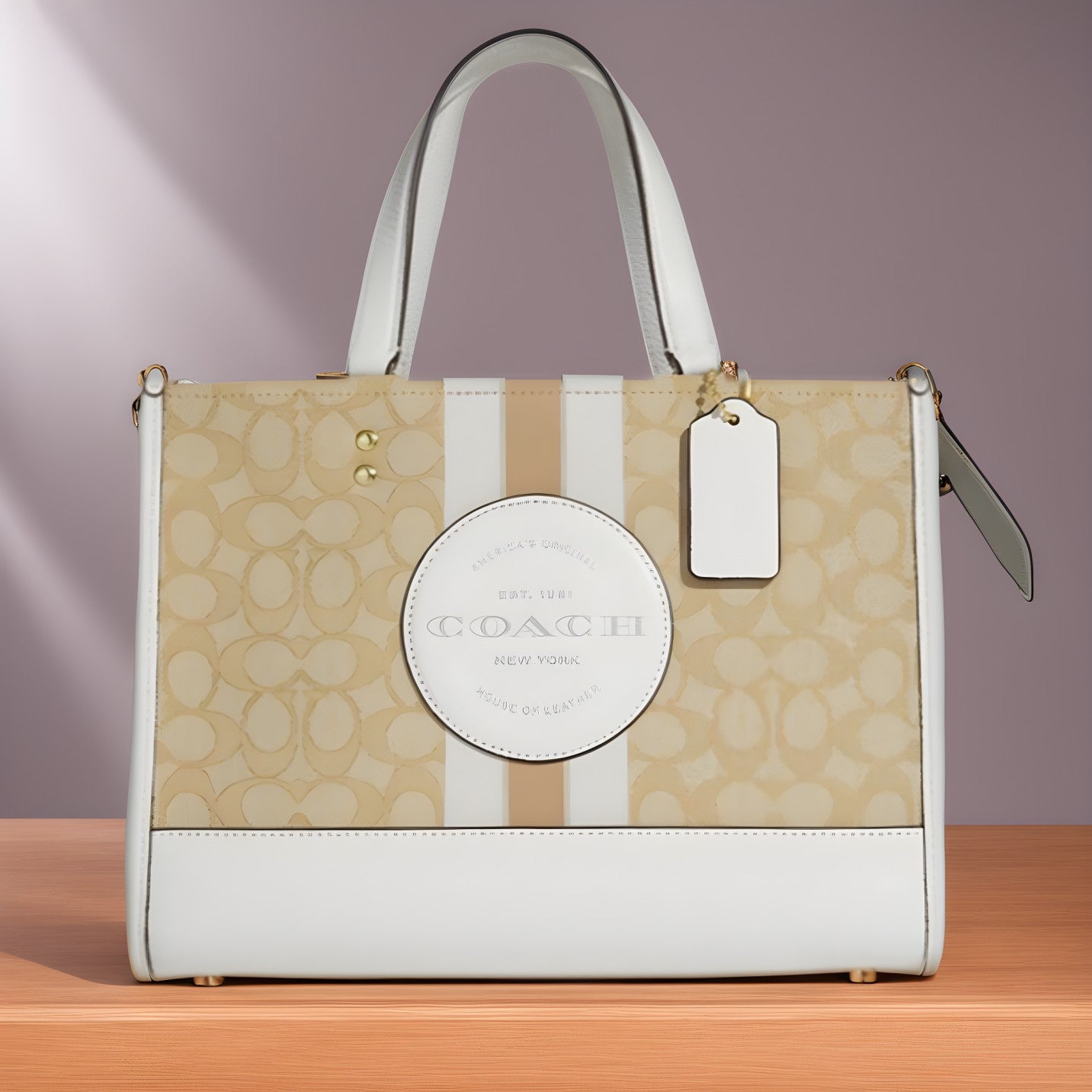 Buy Coach Dempsey Carryall In Signature Jacquard With Stripe And Coach Patch Bag Small in Pakistan