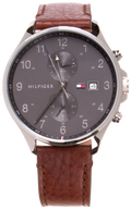 Buy Tommy Hilfiger Mens Quartz Leather Strap Grey Dial 44mm Watch - 1791710 in Pakistan