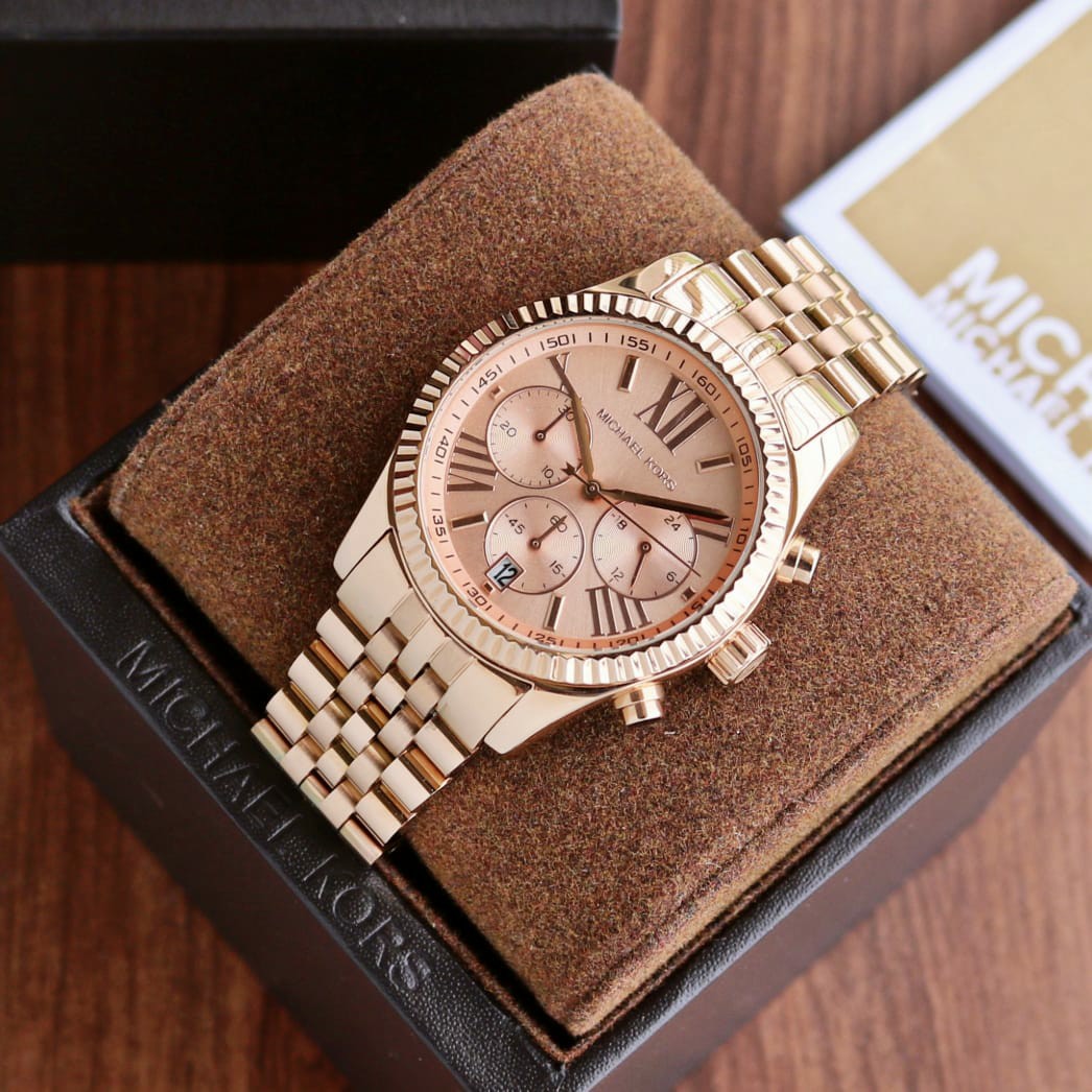 Buy Michael Kors Womens Chronograph Quartz Stainless Steel Rose Gold Dial 38mm Watch - Mk5569 in Pakistan