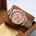Buy Michael Kors Womens Chronograph Quartz Stainless Steel Rose Gold Dial 38mm Watch - Mk5569 in Pakistan