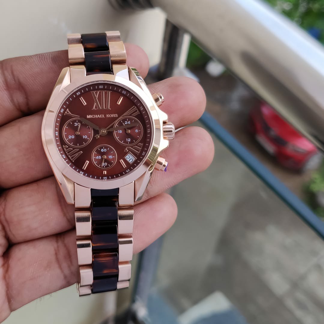 Buy Michael Kors Womens Quartz Chronograph Stainless Steel Brown Dial 36mm Watch - Mk5944 in Pakistan