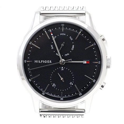 Buy Tommy Hilfiger Easton Black Dial Silver Mesh Bracelet Watch for Men - 1710433 in Pakistan