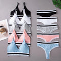 Buy Florea - Seamless Sports Bra and Thong Set Free Size - White in Pakistan