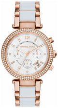 Buy Michael Kors Mini Parker Chronograph White Dial Two Tone Strap Ladies Watch - Mk6261 in Pakistan
