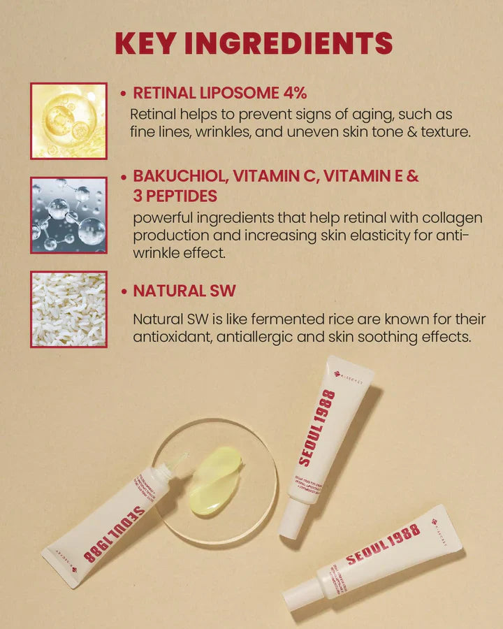 Buy K-SECRET SEOUL 1988 Eye Cream : Retinal Liposome 4% + Fermented Bean - 30ml in Pakistan