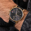 Buy Tommy Hilfiger Mens Quartz Leather Strap Black Dial 44mm Watch - 1710417 in Pakistan