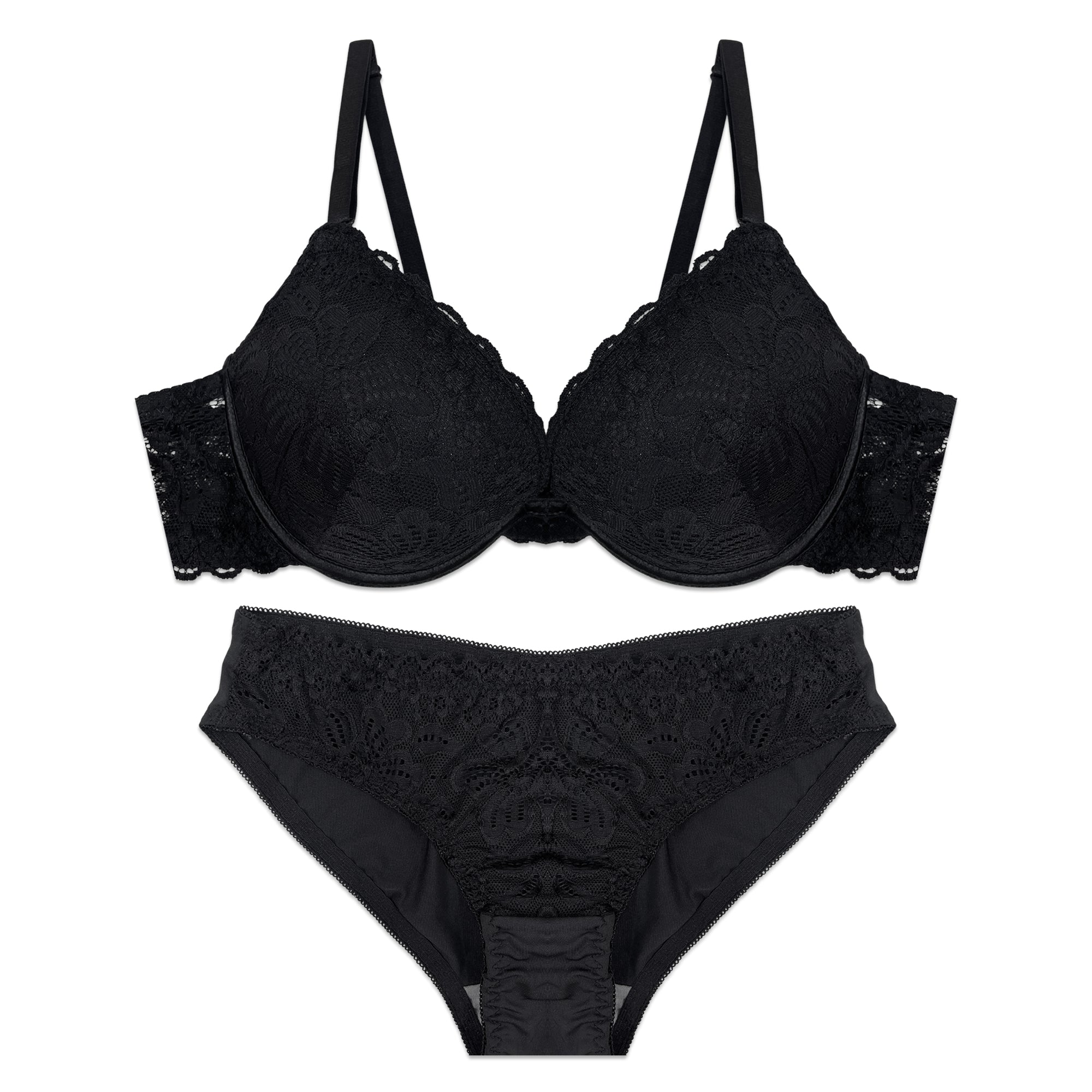 Buy Bra Set - Black Bloom in Pakistan