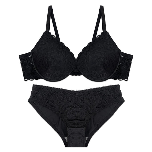 Buy Bra Set - Black Bloom in Pakistan