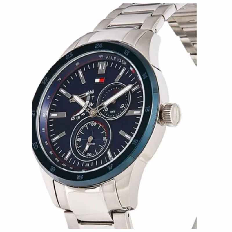 Buy Tommy Hilfiger Mens Analogue Quartz Stainless Steel Blue Dial 44mm Watch - 1791640 in Pakistan