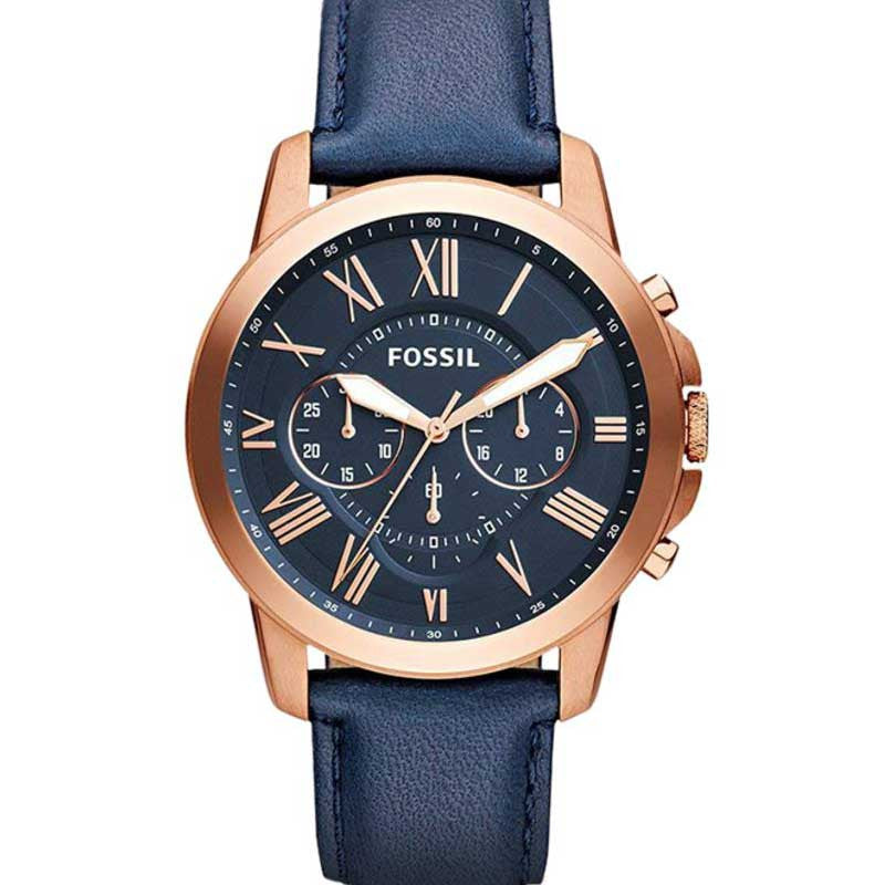 Buy Fossil Men's Quartz Chronograph Blue Leather Strap Blue Dial 44mm Watch FS4835 in Pakistan