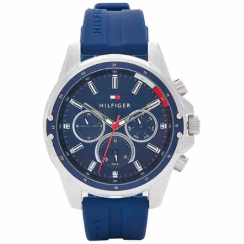Buy Tommy Hilfiger Mens Quartz Silicone Strap Blue Dial 45mm Watch - 1791791 in Pakistan