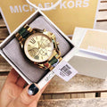 Buy Michael Kors Bradshaw Chronograph Gold Dial Two Tone Strap Ladies Watch - Mk6397 in Pakistan