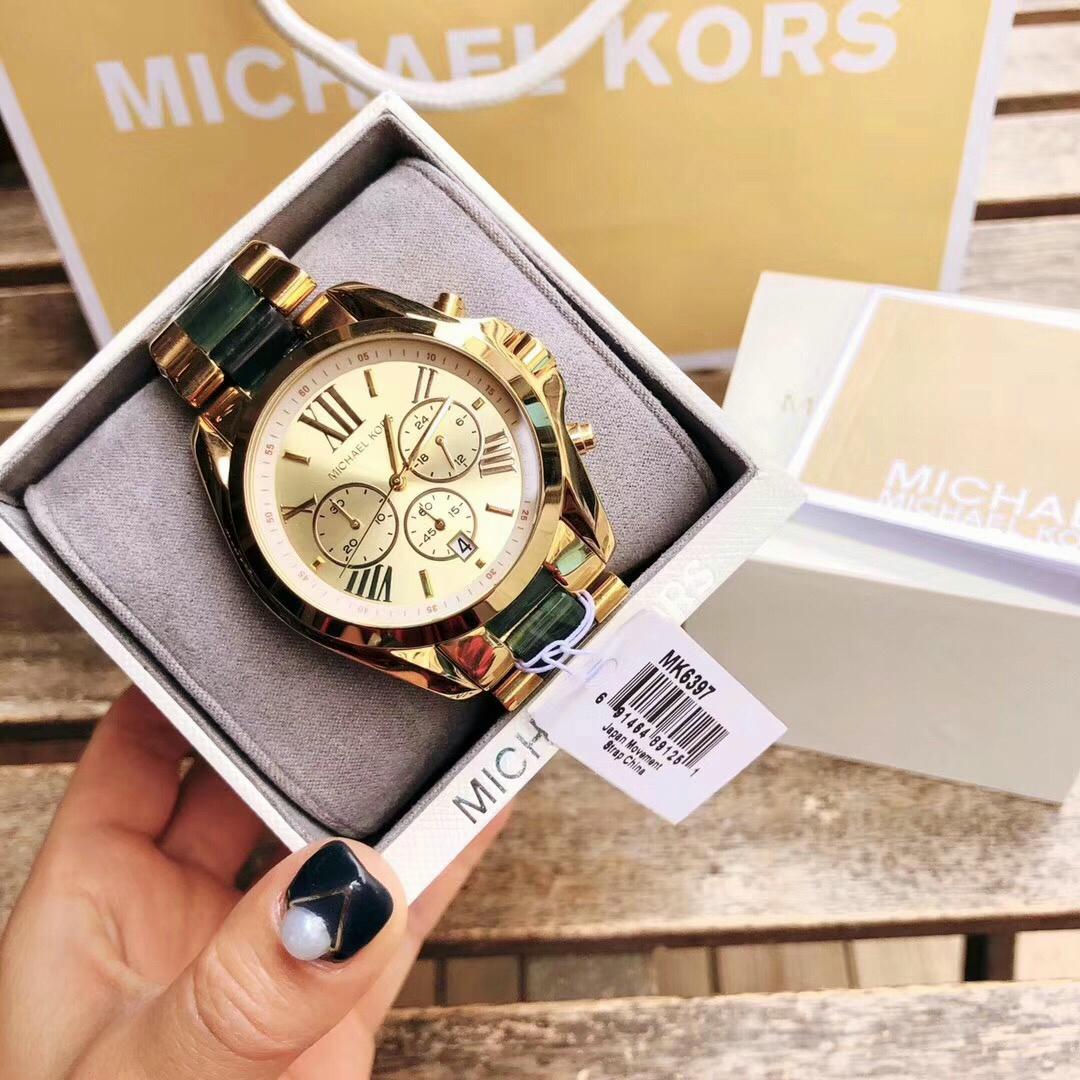 Buy Michael Kors Bradshaw Chronograph Gold Dial Two Tone Strap Ladies Watch - Mk6397 in Pakistan