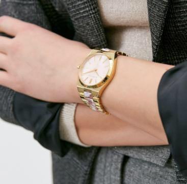 Buy Michael Kors Channing Pink Dial Two Tone Steel Strap Watch for Women - MK6650 in Pakistan