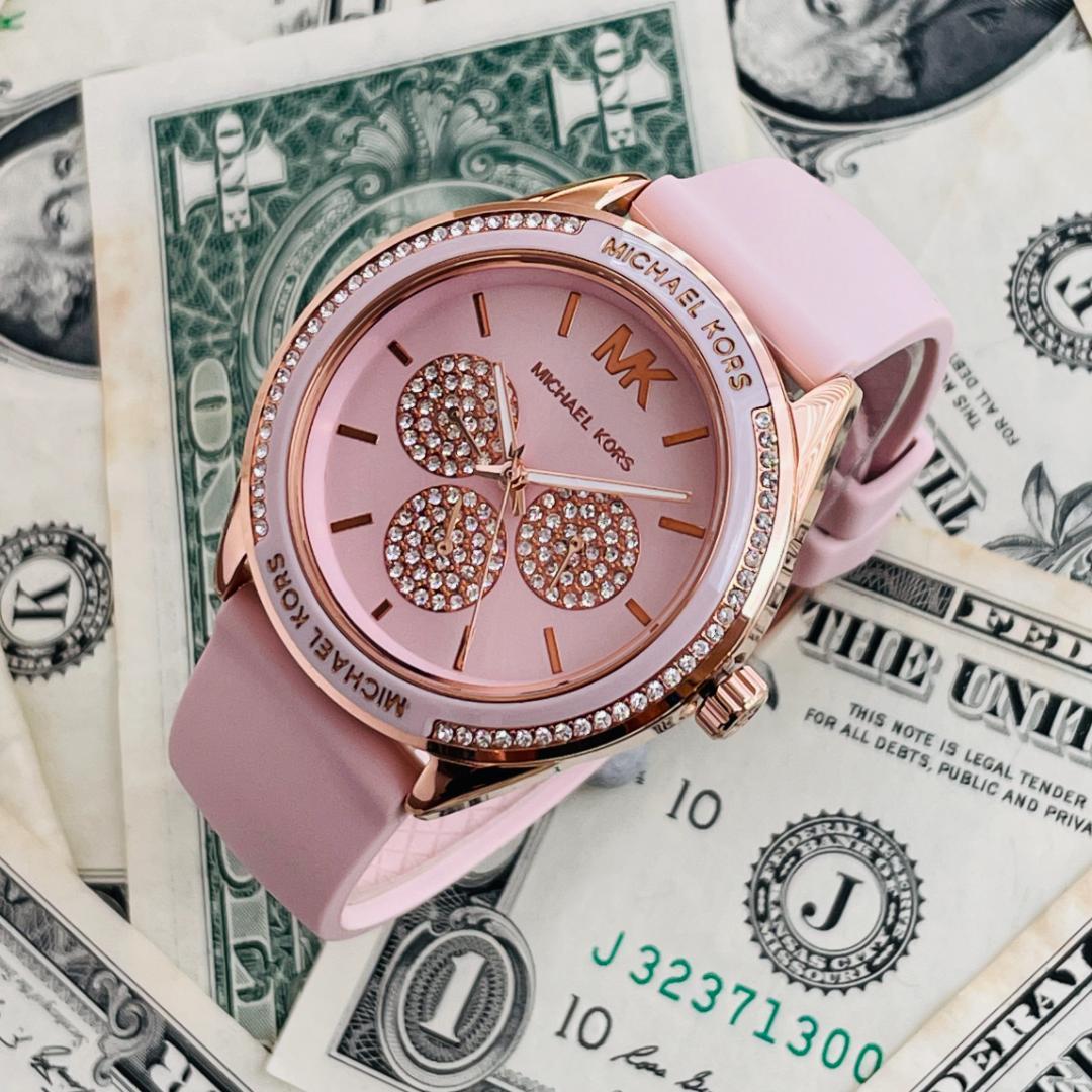 Buy Michael Kors Womens Quartz Silicone Strap Pink Dial 40mm Watch - Mk6946 in Pakistan