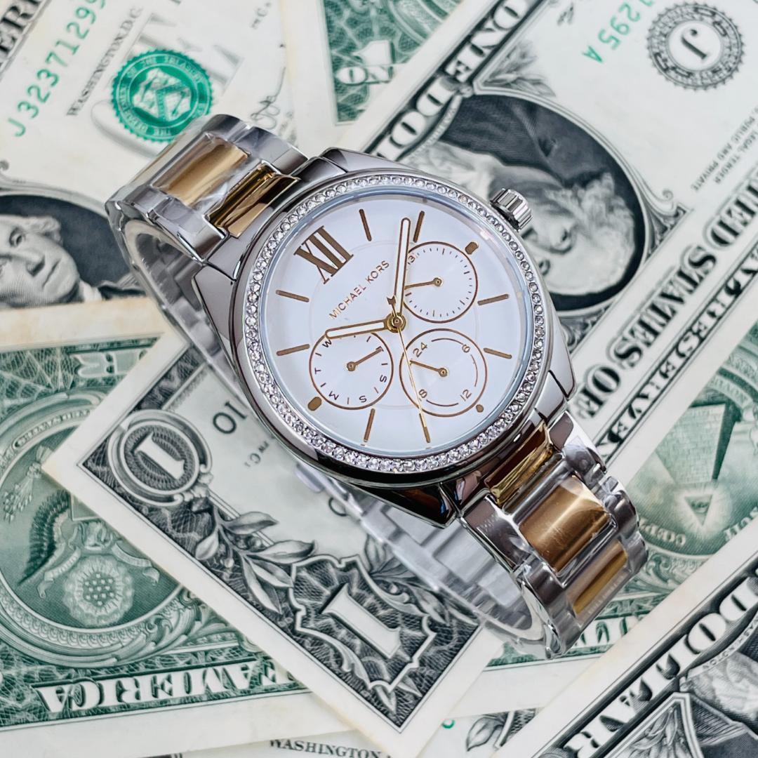 Buy Michael Kors Silver Dial Two Tone Steel Strap Janelle Watch for Women - MK7092 in Pakistan