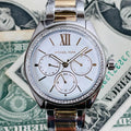 Buy Michael Kors Silver Dial Two Tone Steel Strap Janelle Watch for Women - MK7092 in Pakistan