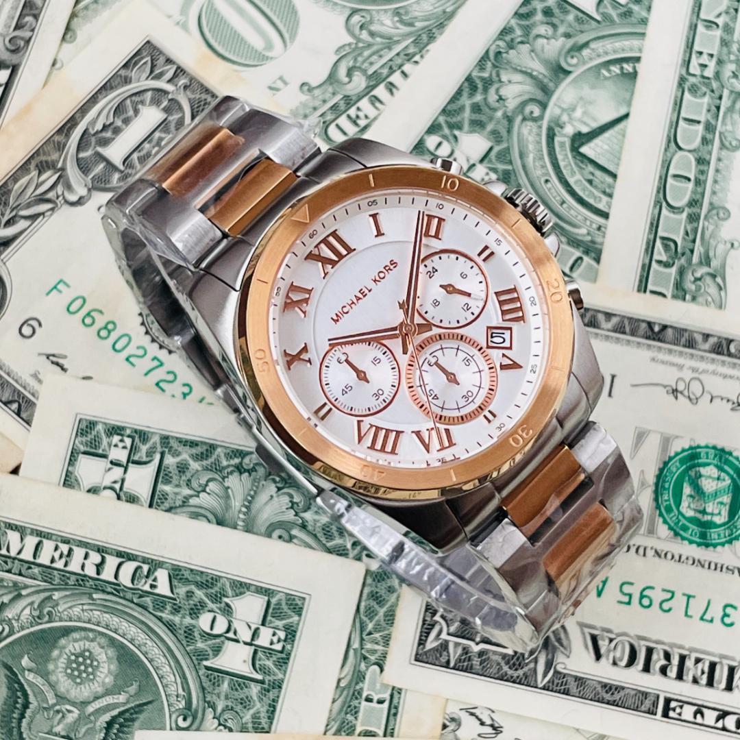 Buy Michael Kors Brecken Chronograph White Dial Two Tone Steel Strap Ladies Watch - Mk6368 in Pakistan