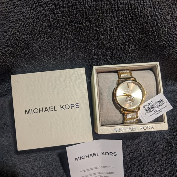 Buy Michael Kors Portia Pave Gold Dial Gold Stainless Steel Strap Ladies Watch - Mk3852 in Pakistan