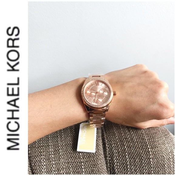 Buy Michael Kors Ladies Janelle Rose Gold Dial Rose Gold Stainless Steel Strap Watch -  Mk7091 in Pakistan